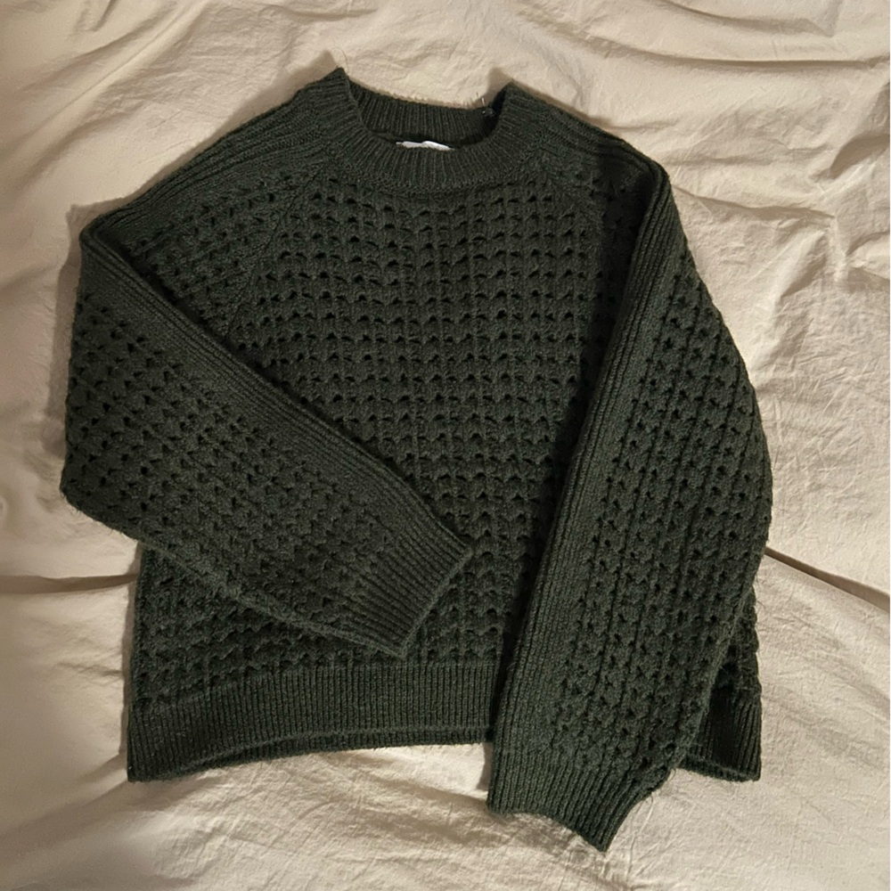 Mango Chunky Green Knit Sweater Set (worn twice)